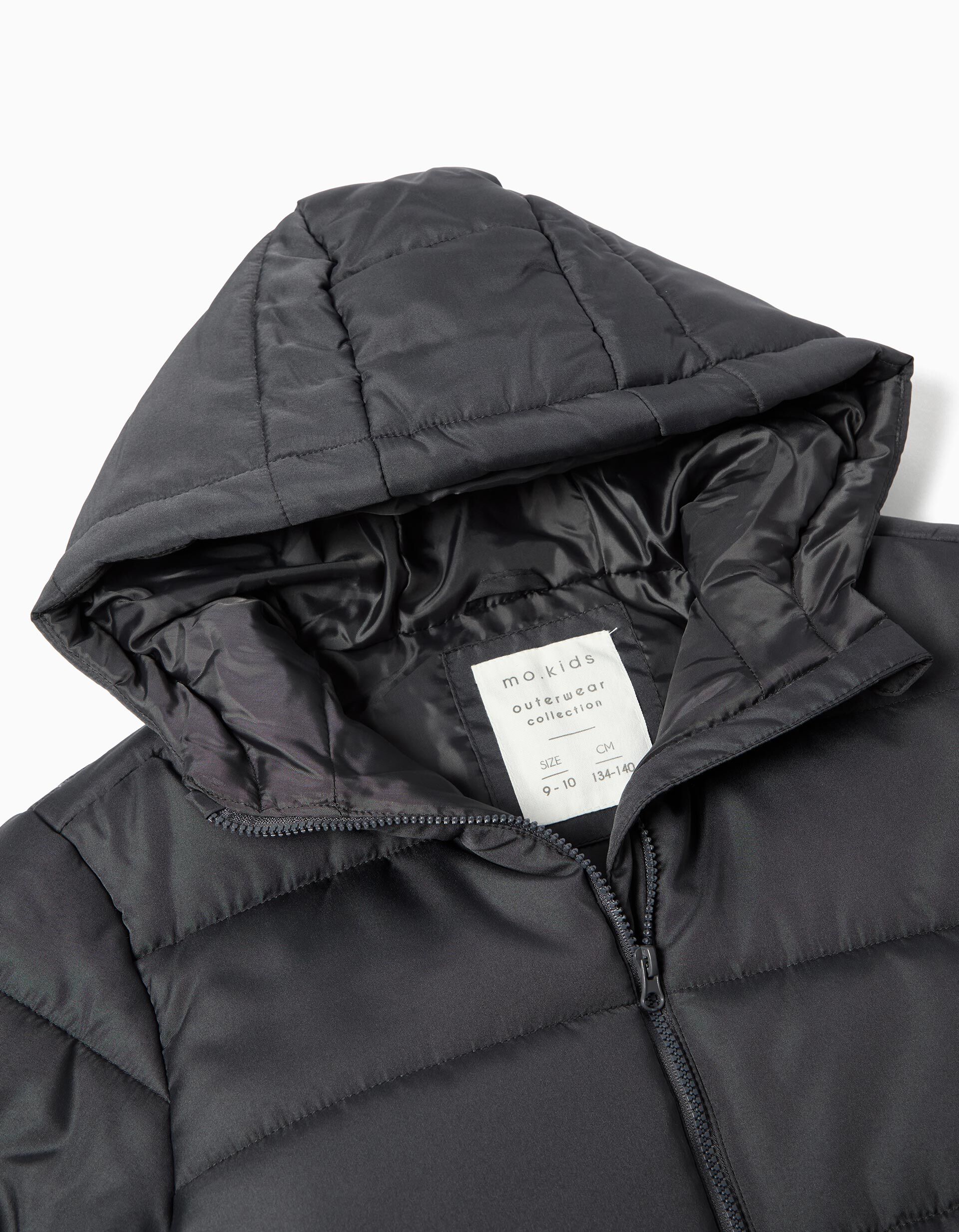 Comprar Online Casaco Acolchoado com Capuz, Menino, Cinzento Escuro