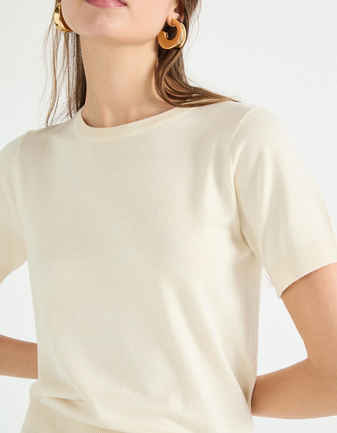 Camisola de Malha, Mulher, Branco 