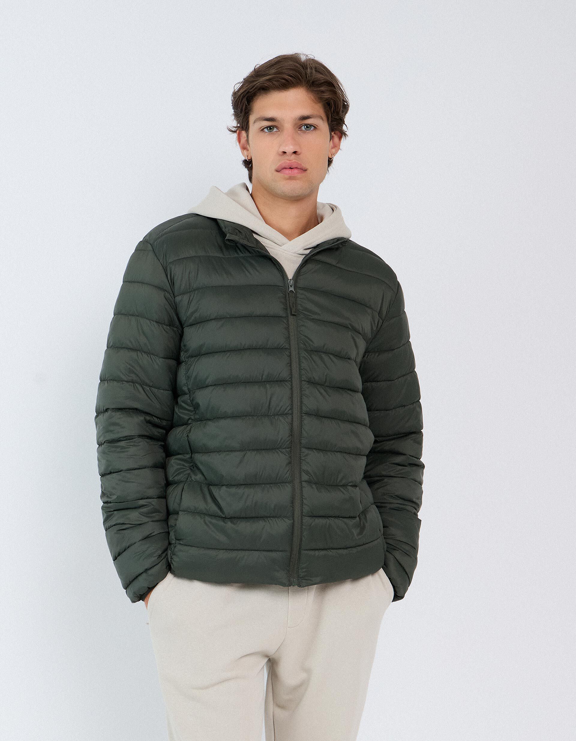 Comprar Online Casaco Acolchoado Leve, Homem, Verde Escuro