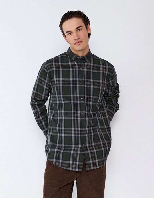 Comprar Online Camisa Xadrez, Homem, Verde