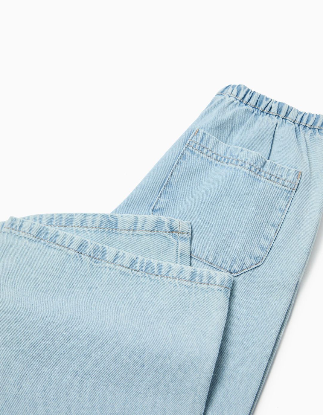 Cal&ccedil;as de Ganga 'Wide Leg', Menina, Azul Claro