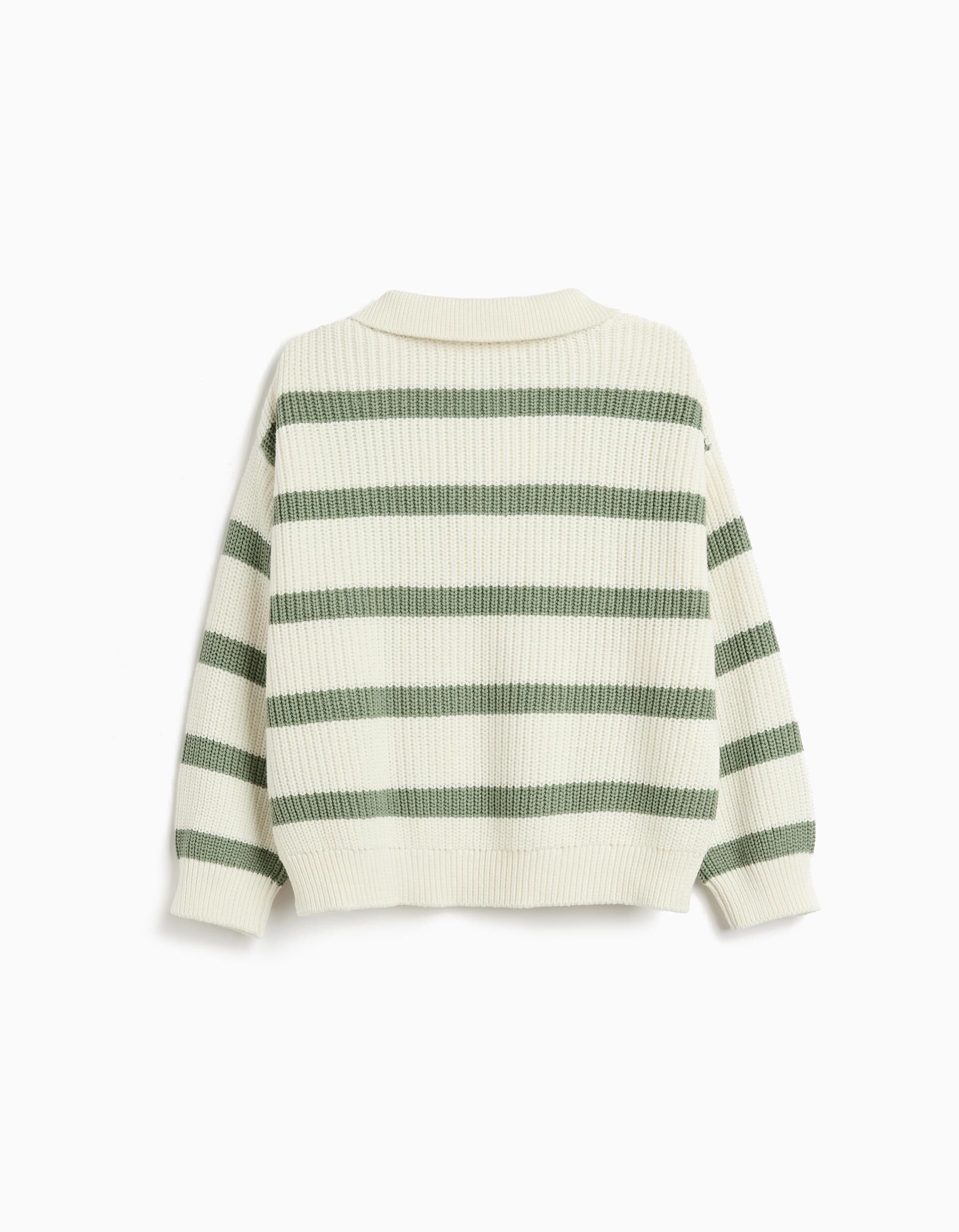 Comprar Online Camisola de Malha com Riscas, Menina, Verde