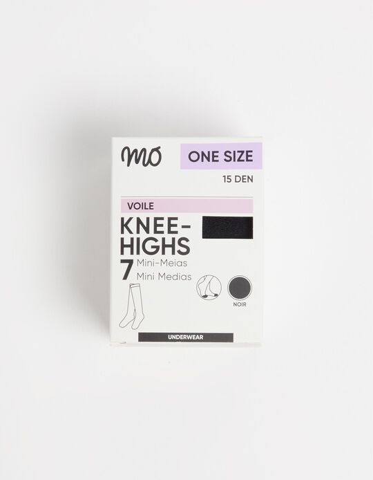 Comprar Online Pack 7 Pares de Mini-meias 15 DEN, Mulher, Preto