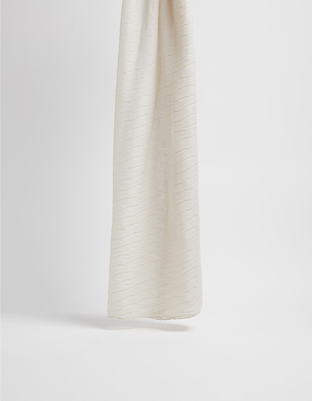 Pleated Scarf, Woman, White