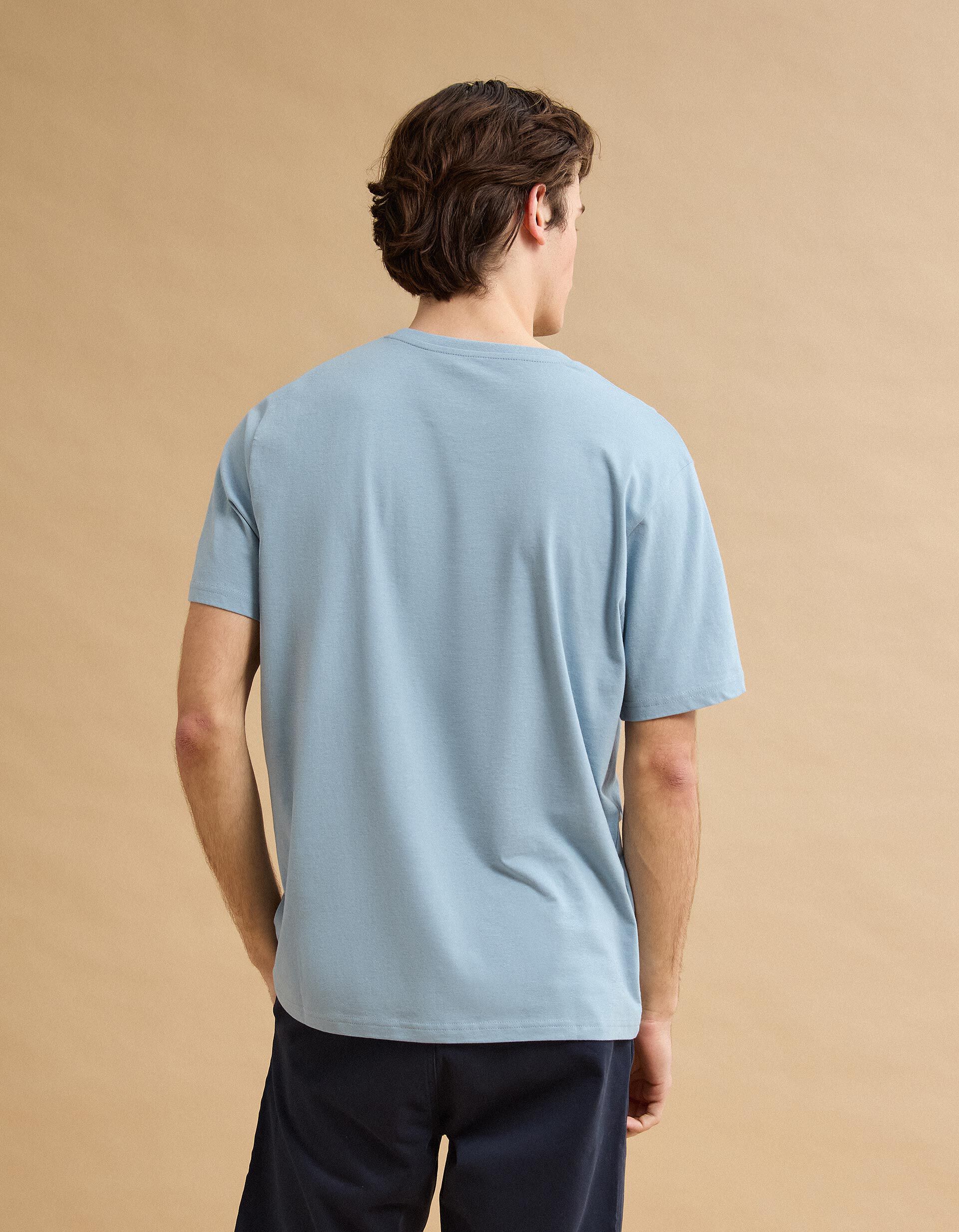 Comprar Online T-shirt Jersey Estampado, Homem, Azul Claro