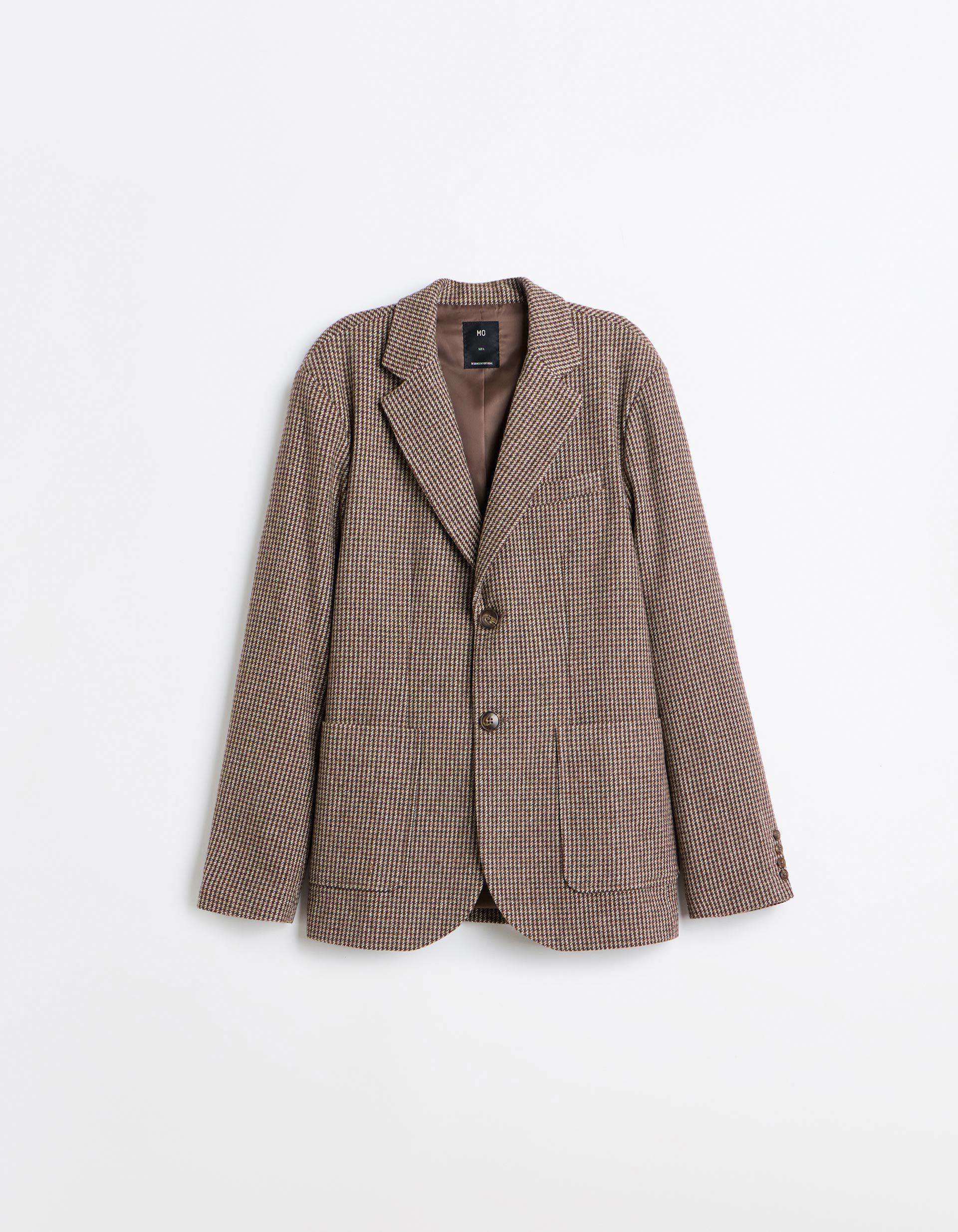 Comprar Online Blazer Xadrez, Homem, Castanho Escuro