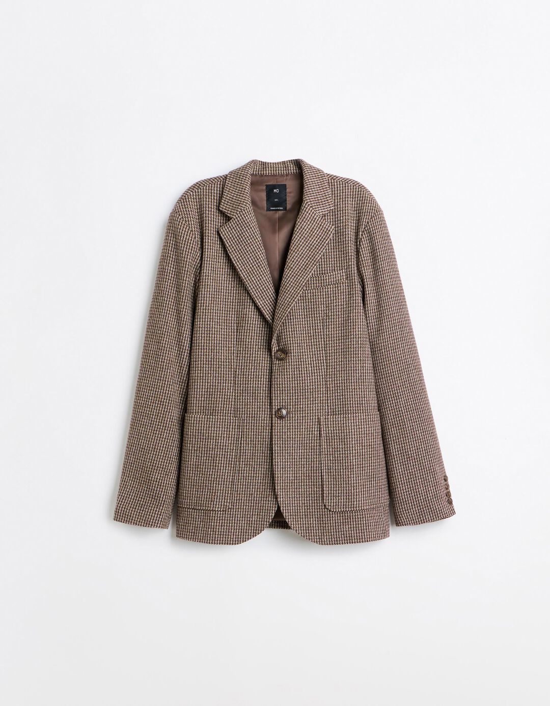 Blazer Xadrez, Homem, Castanho Escuro