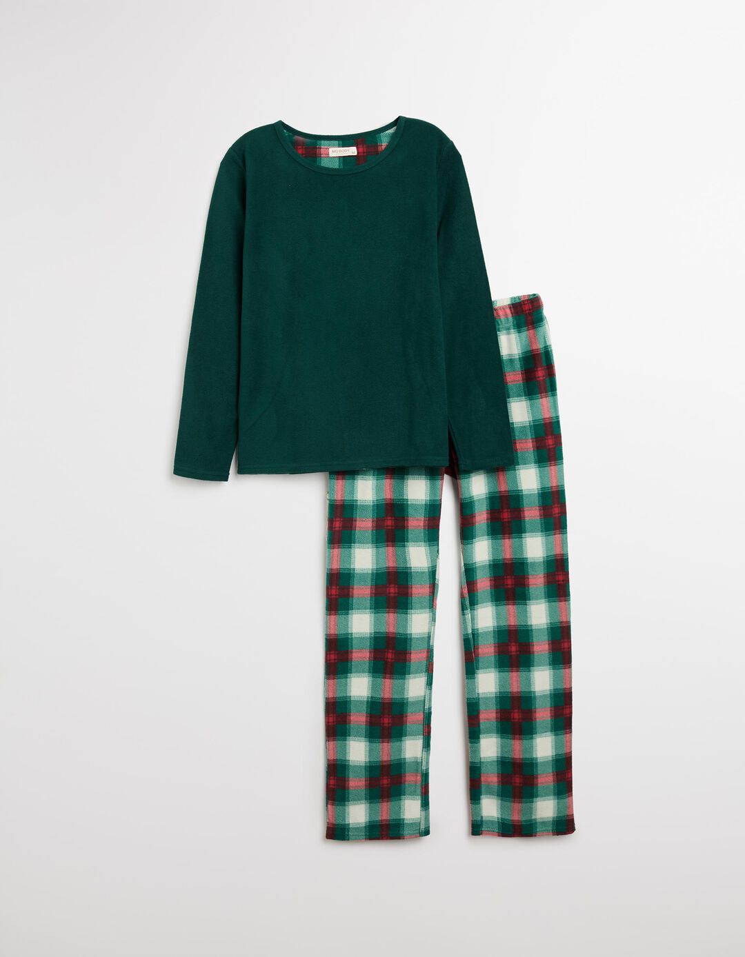 Pijama Polar Natal, Mulher, Verde Escuro 