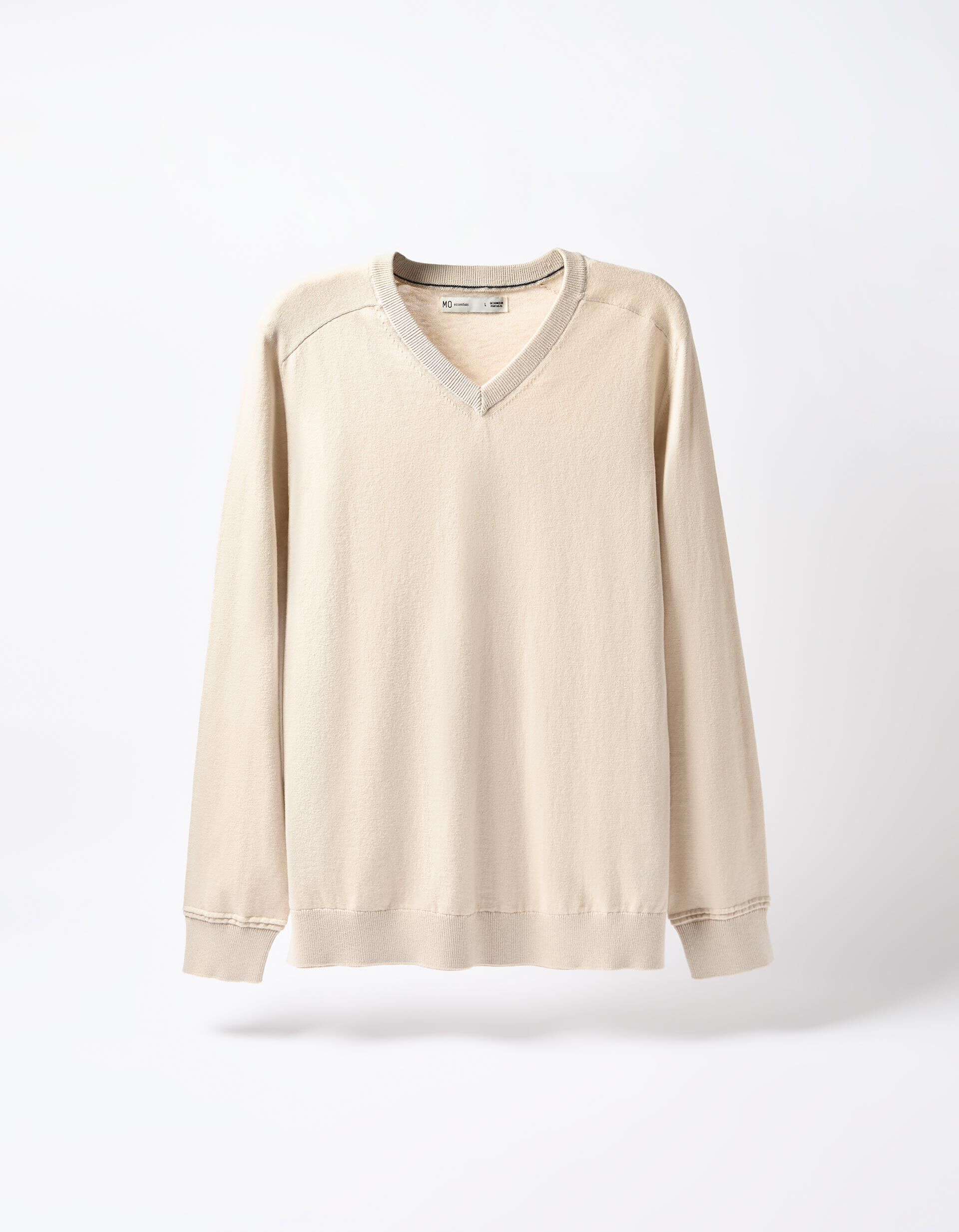 Comprar Online Camisola com Caxemira, Homem, Bege Claro