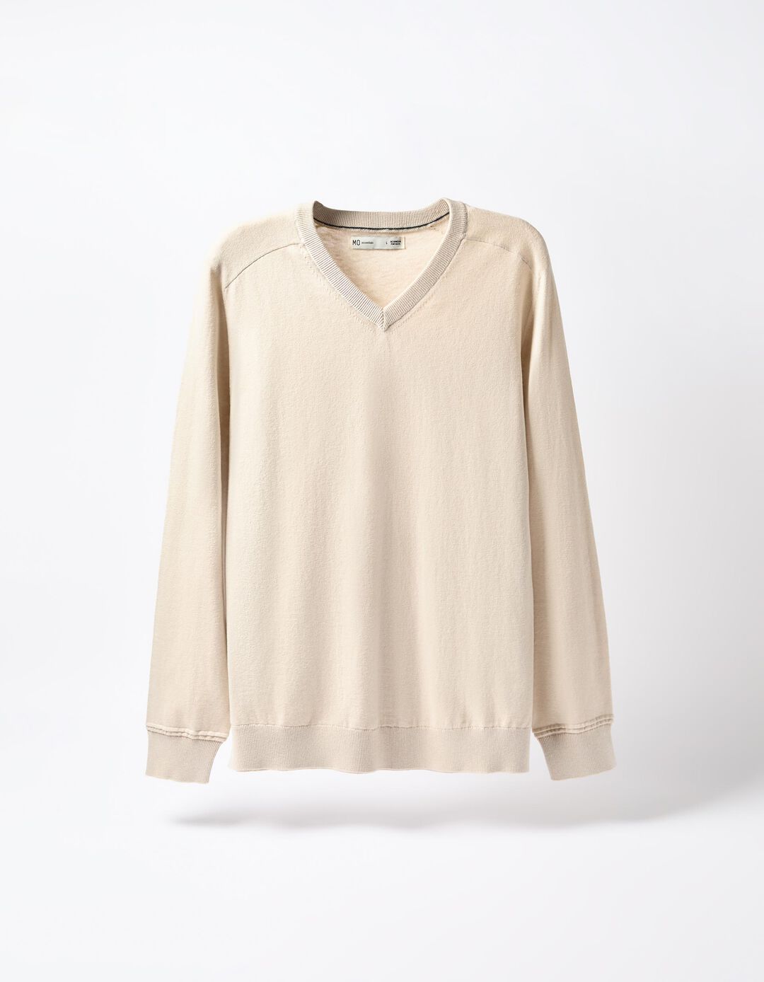 Camisola com Caxemira, Homem, Bege Claro