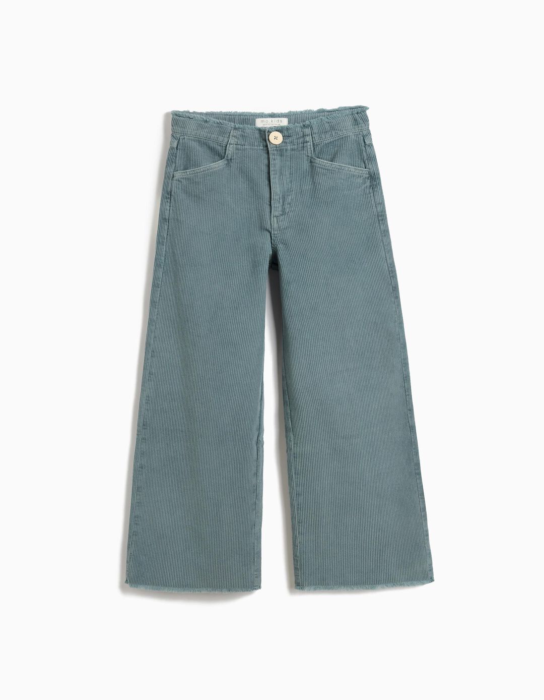 Calças Wide Leg, Menina, Azul