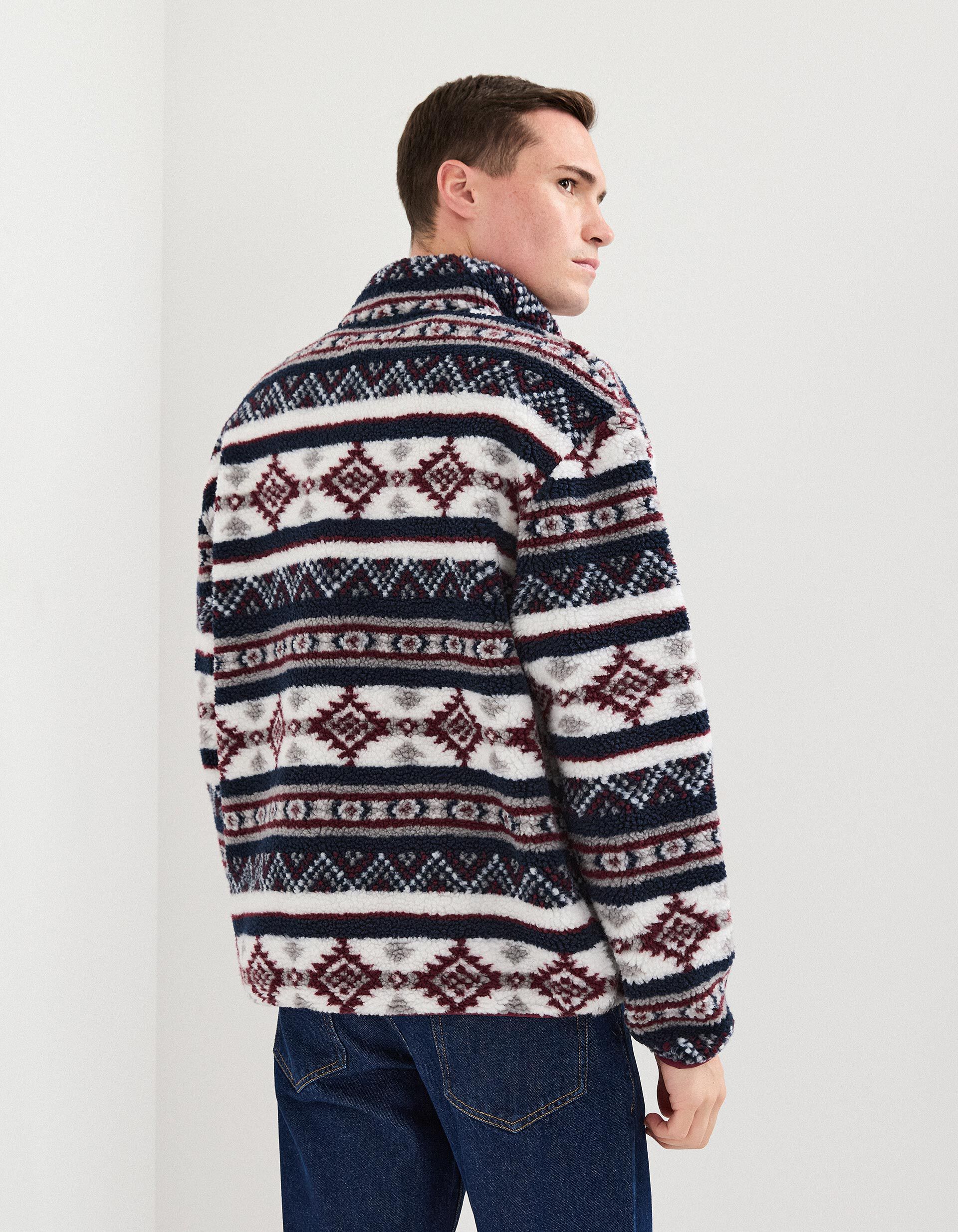 Comprar Online Camisola Sherpa com Fecho, Homem, Vermelho Escuro