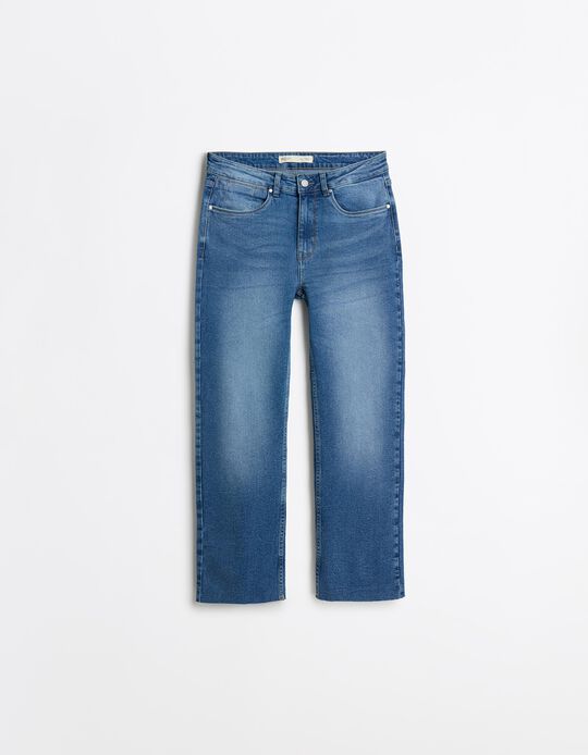 Comprar Online Cal&ccedil;as de Ganga 'Straight Cropped', Mulher, Azul Claro 