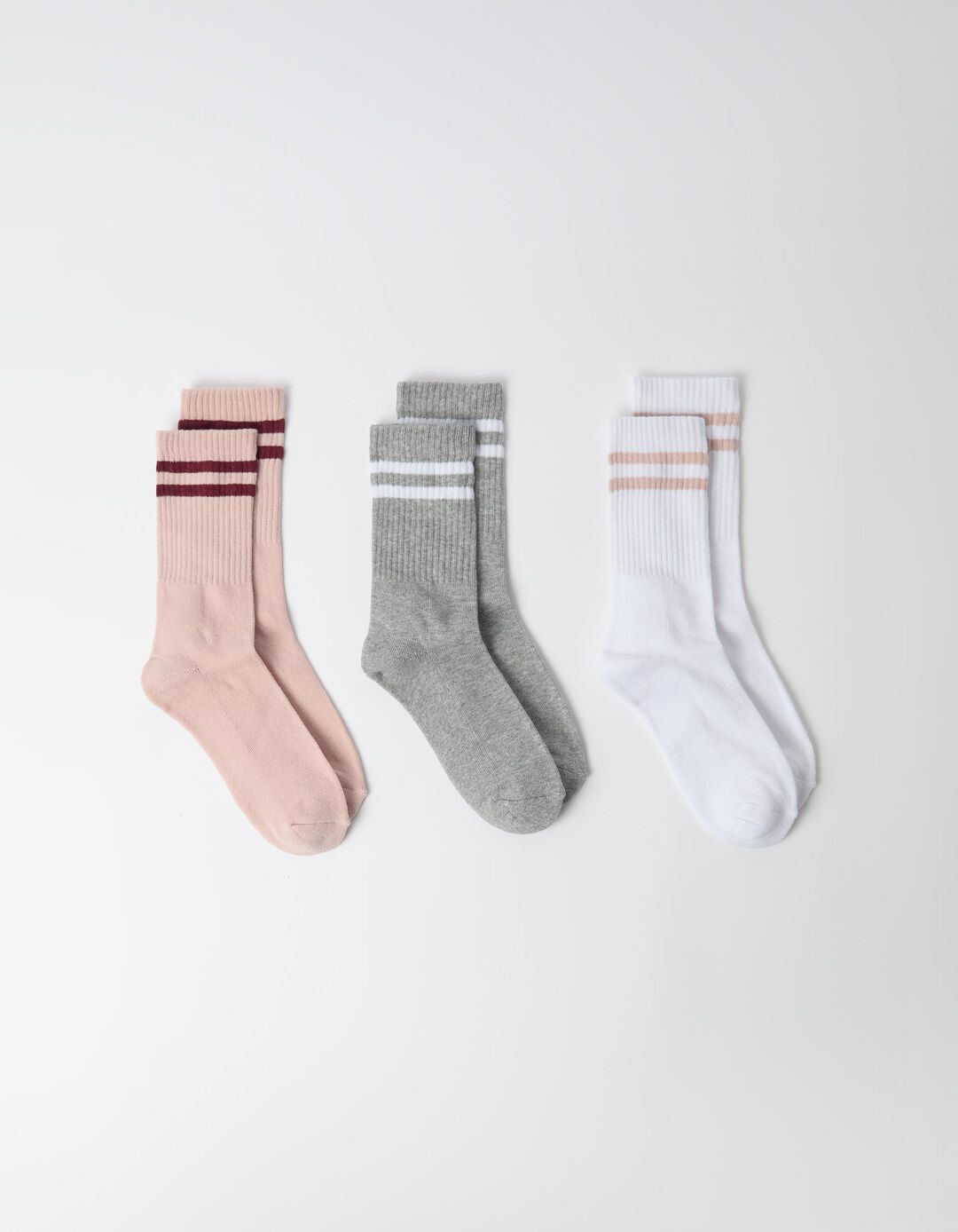 Pack 3 Meias Desportivas, Mulher, Rosa
