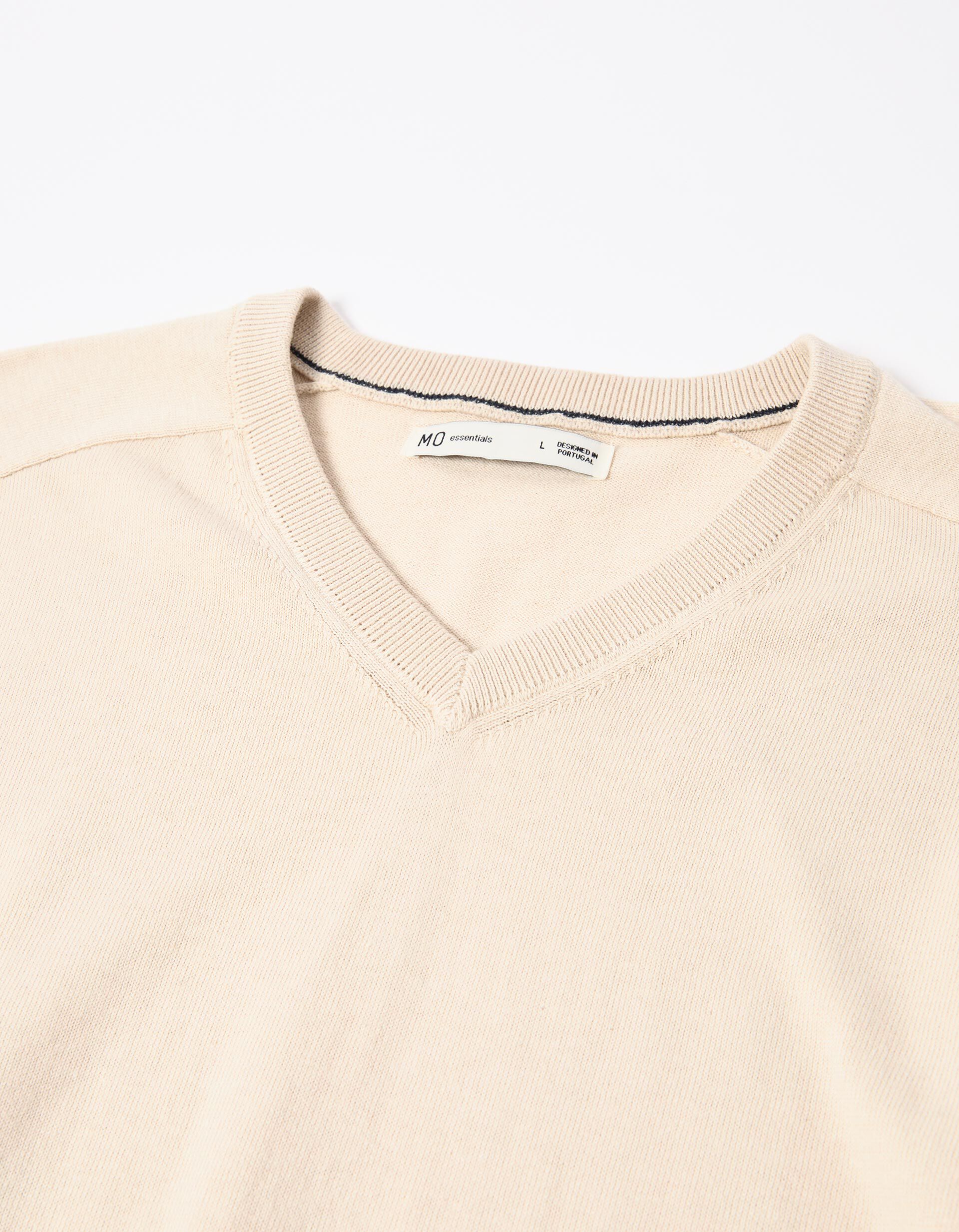 Comprar Online Camisola com Caxemira, Homem, Bege Claro