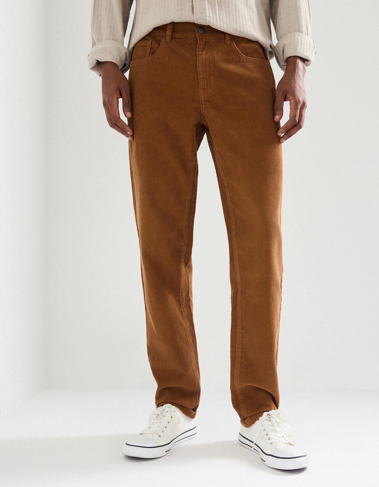 Comprar Online Cal&ccedil;as de Bombazina, Homem, Castanho 