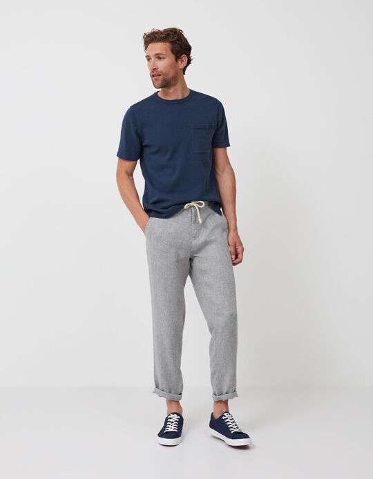 Trousers, Men, Grey