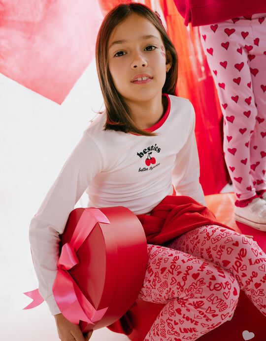 Comprar Online T-shirt de Manga Comprida, Menina, Cru