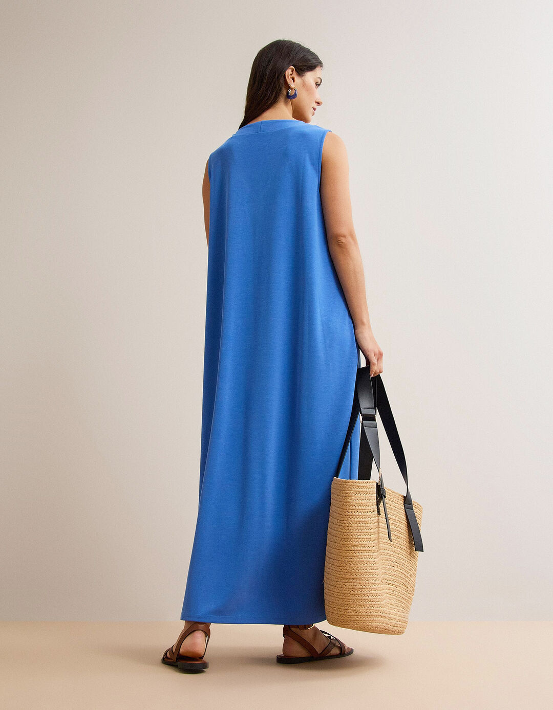 Vestido Comprido, Mulher, Azul 