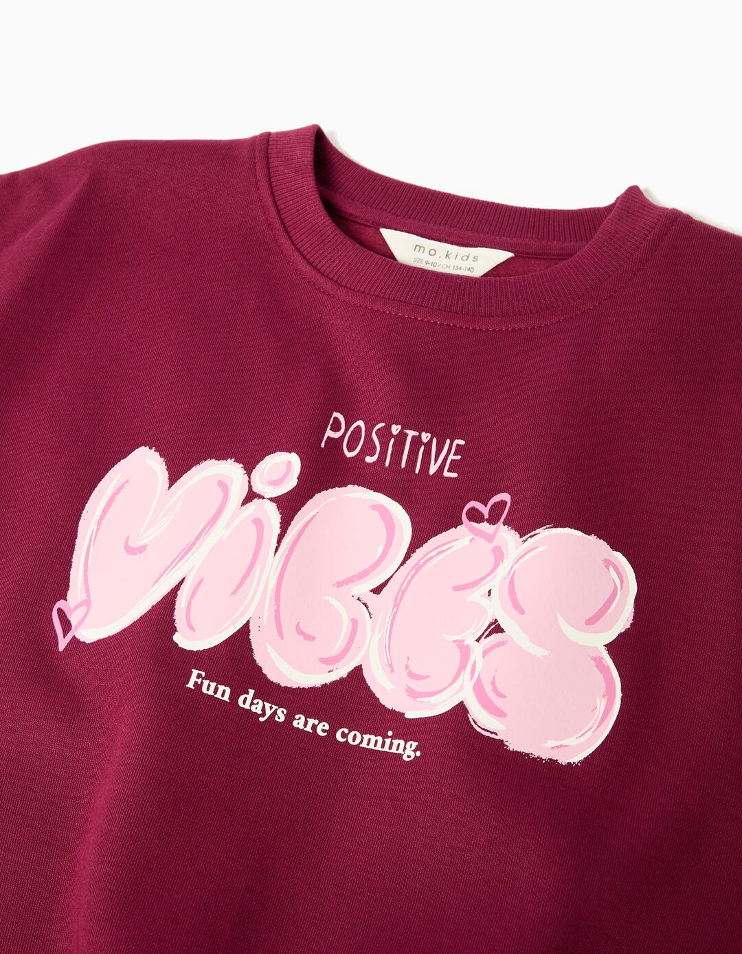 Sweatshirt de Felpa, Menina, Vermelho Escuro
