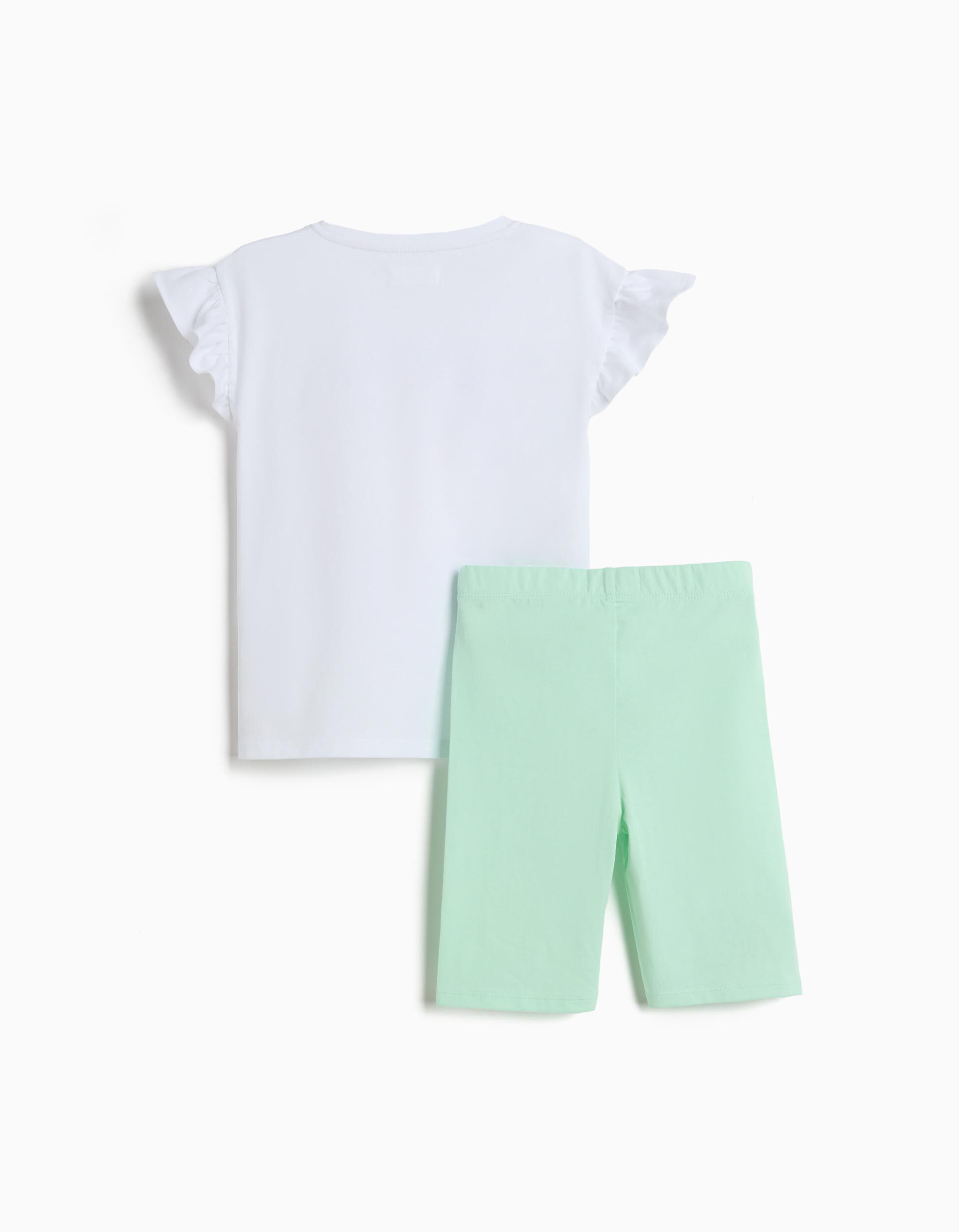 Comprar Online Conjunto T-shirt e Leggings, Menina, Branco