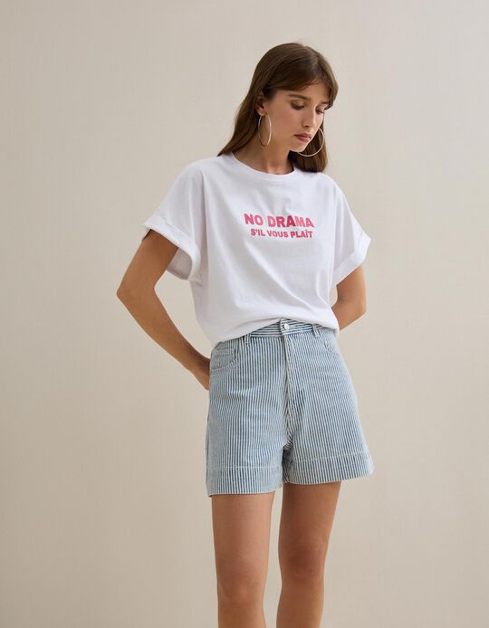 Comprar Online T-shirt com Estampado, Mulher, Branco
