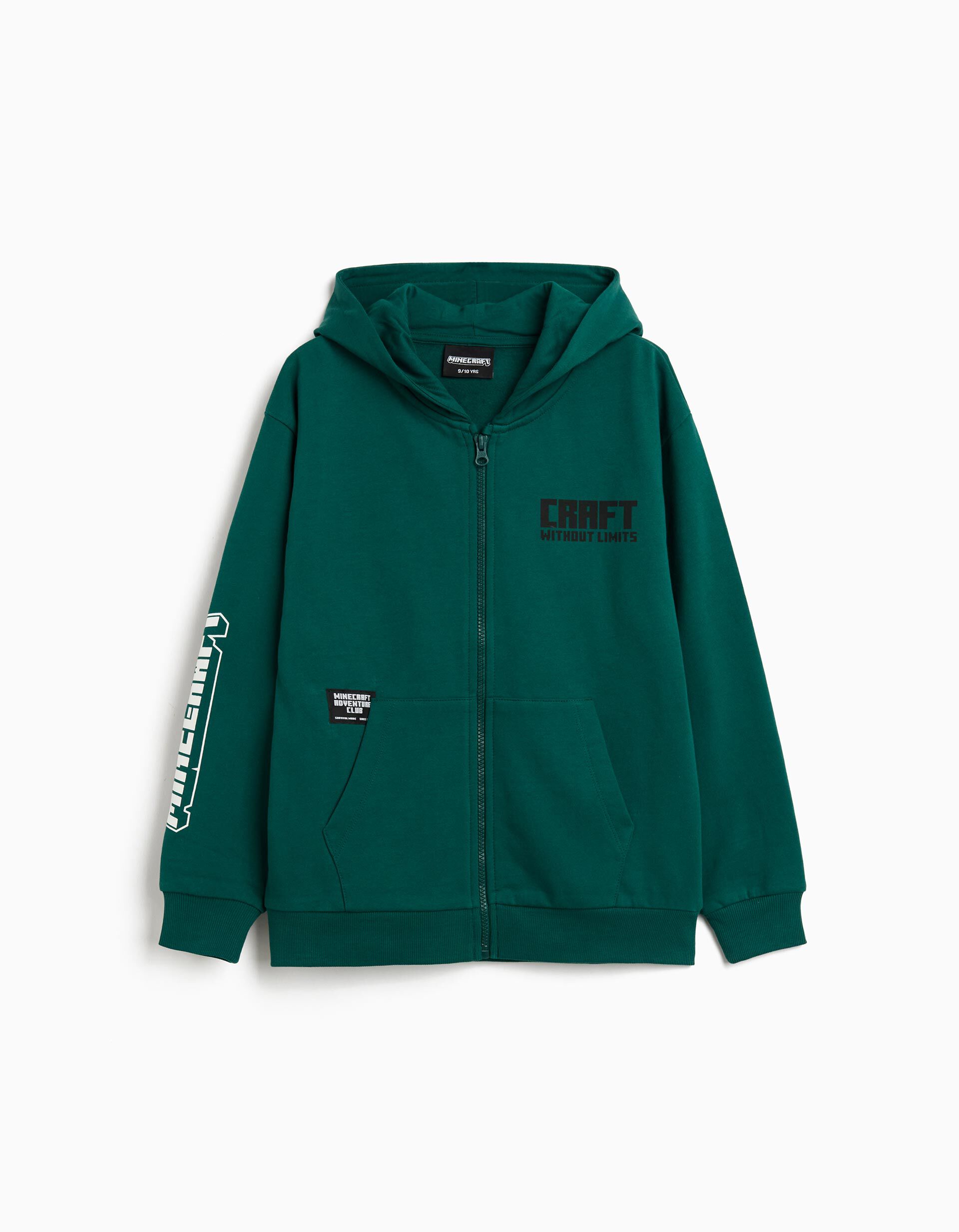 Comprar Online Casaco com Capuz 'Minecraft', Menino, Verde