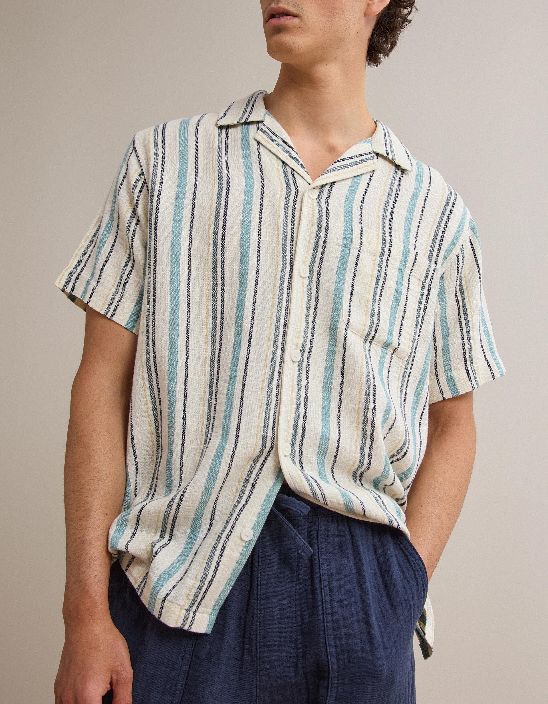Comprar Online Camisa Riscas, Homem, Azul