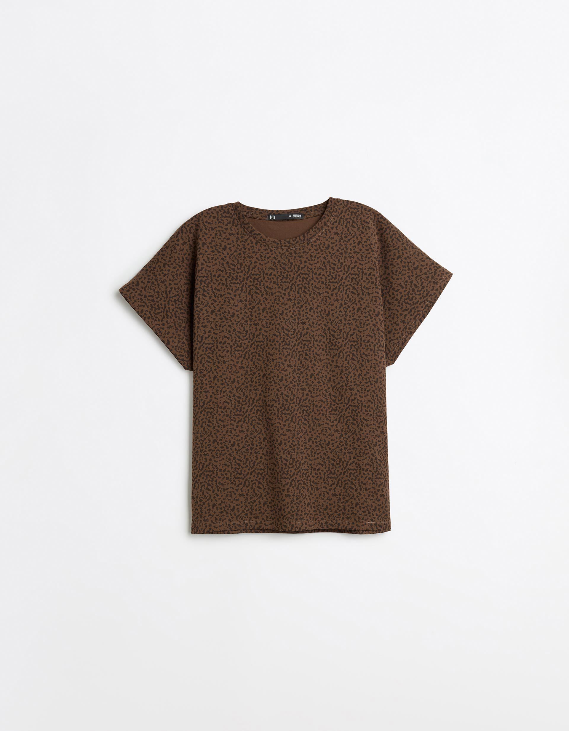 Comprar Online T-shirt Animal Print, Mulher, Castanho