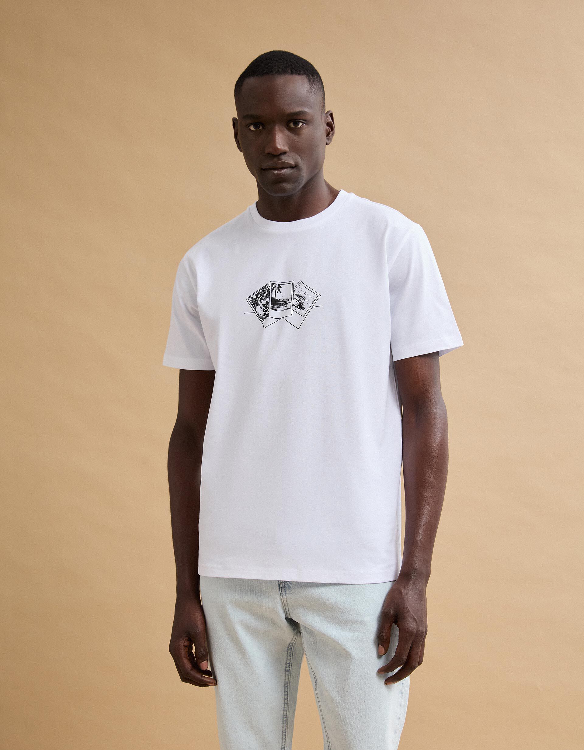 Comprar Online T-shirt Jersey Estampada, Homem, Branco