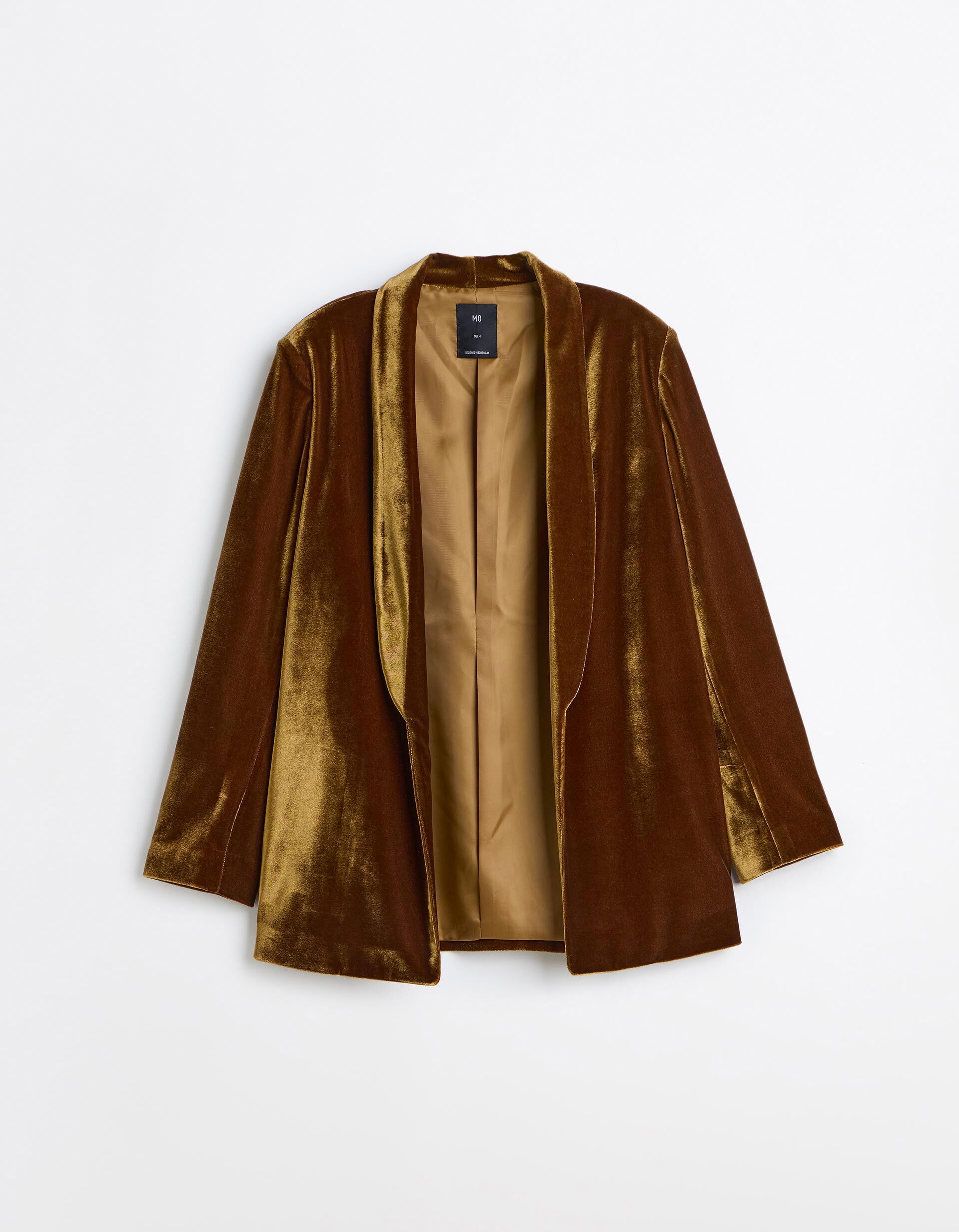 Comprar Online Blazer Em Veludo, Mulher, Dourado
