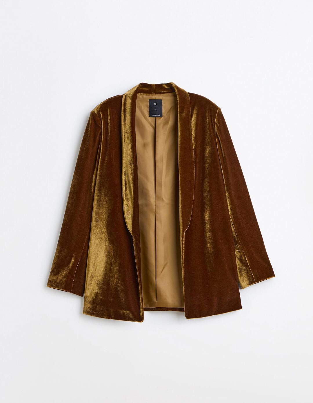 Blazer Em Veludo, Mulher, Dourado