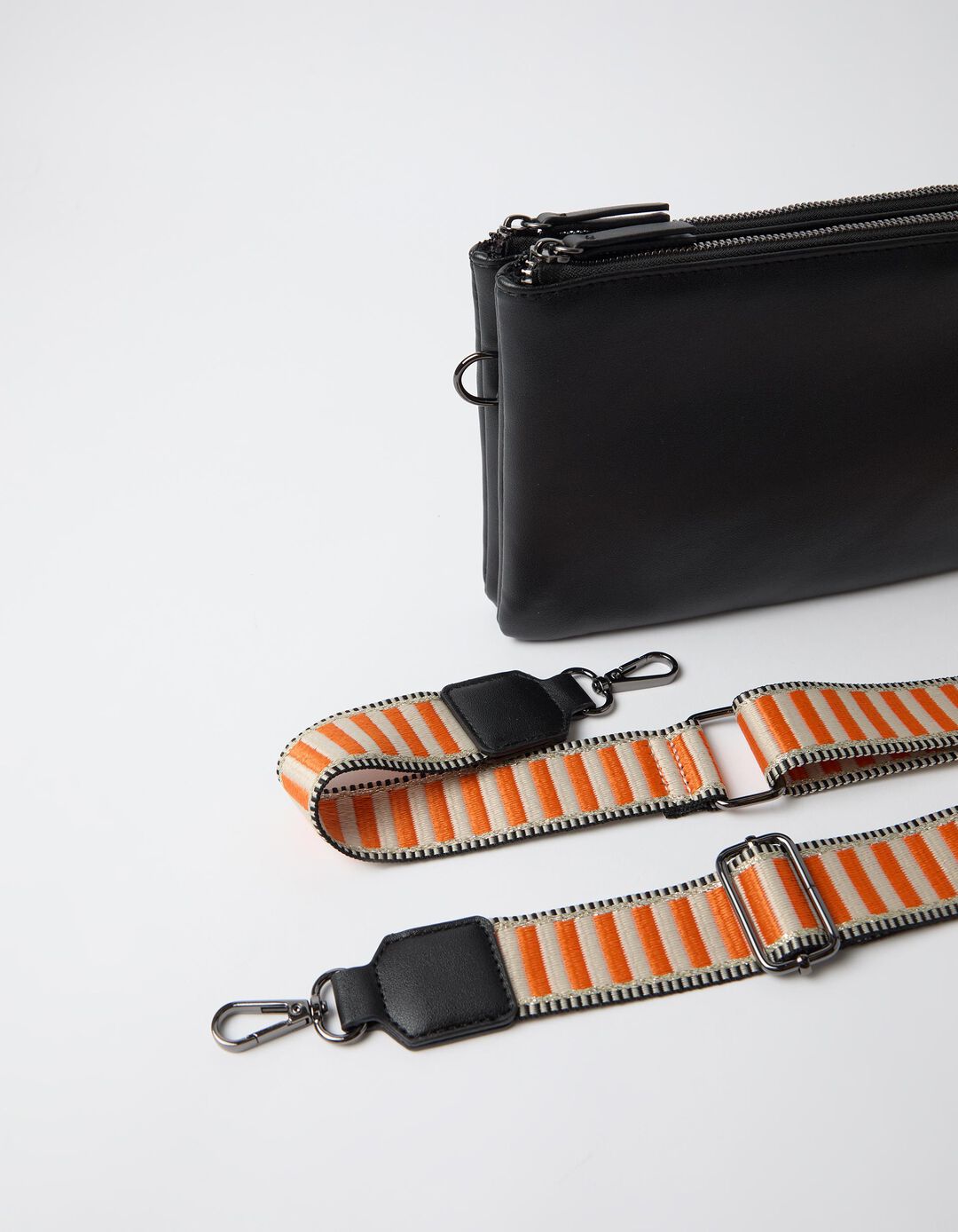 Mala Com Al&ccedil;a Jacquard, Mulher, Preto