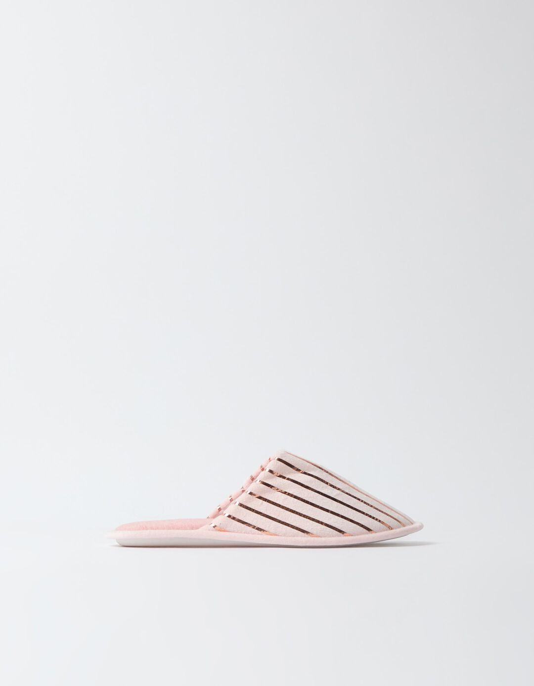 Chinelos De Quarto &Agrave;s Riscas, Mulher, Rosa