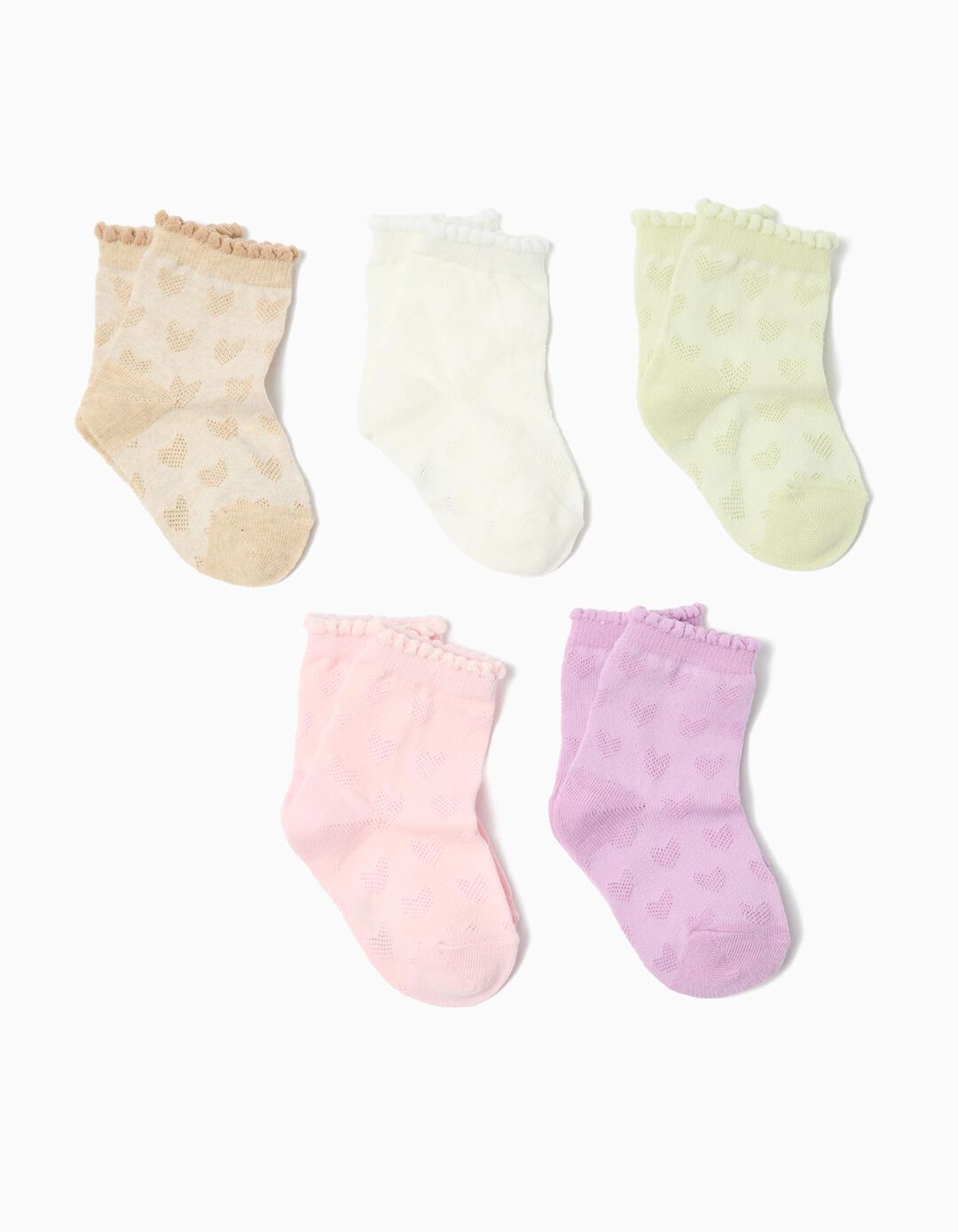 Pack 5 Pares de Meias, Menina, Multicor