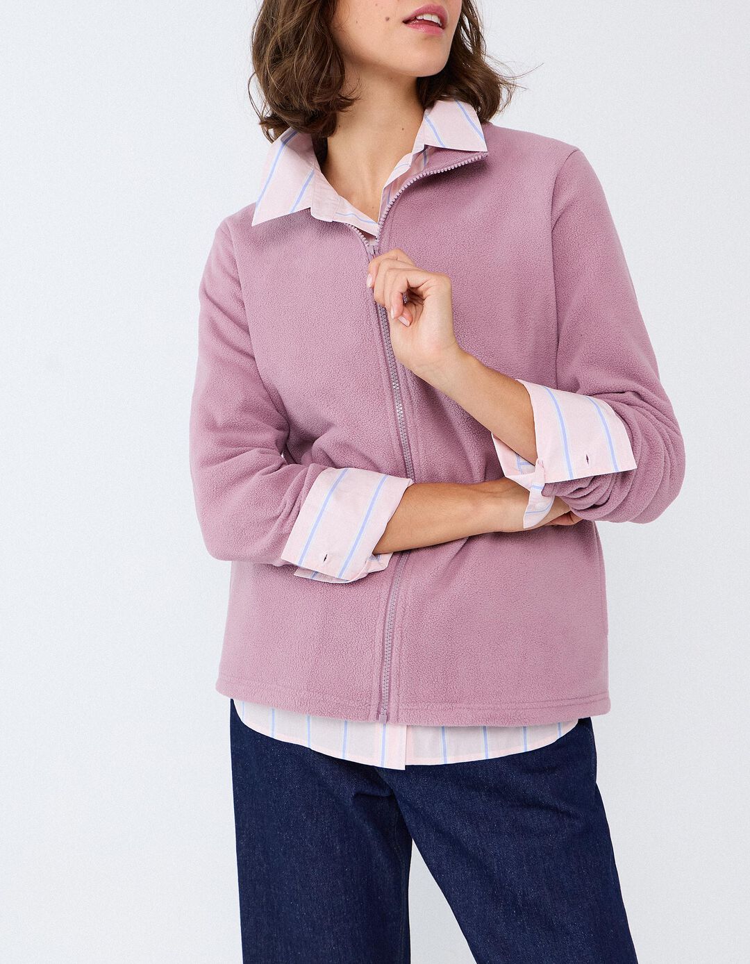 Casaco Polar, Mulher, Rosa