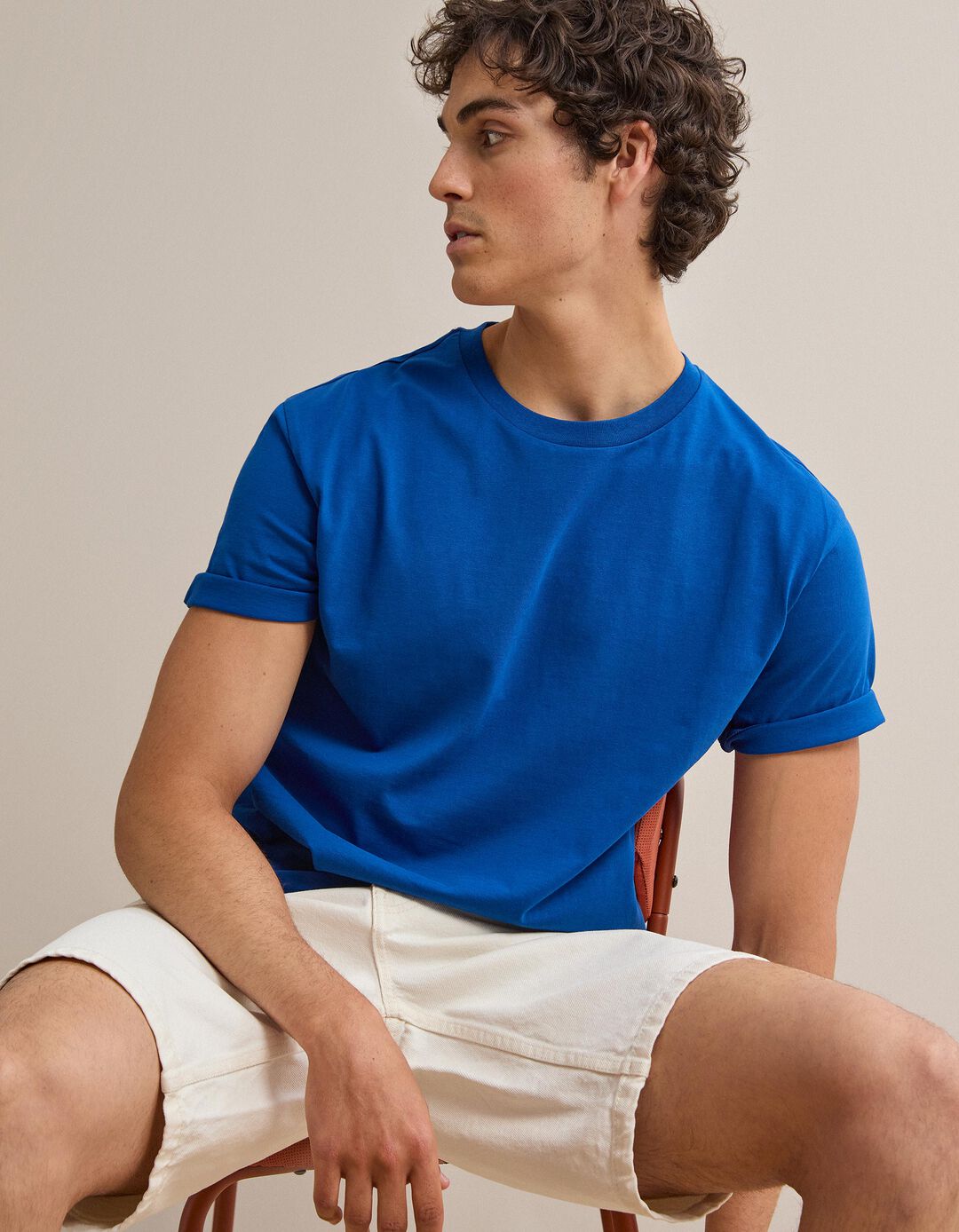 T-shirt Manga Curta, Homem, Azul Escuro