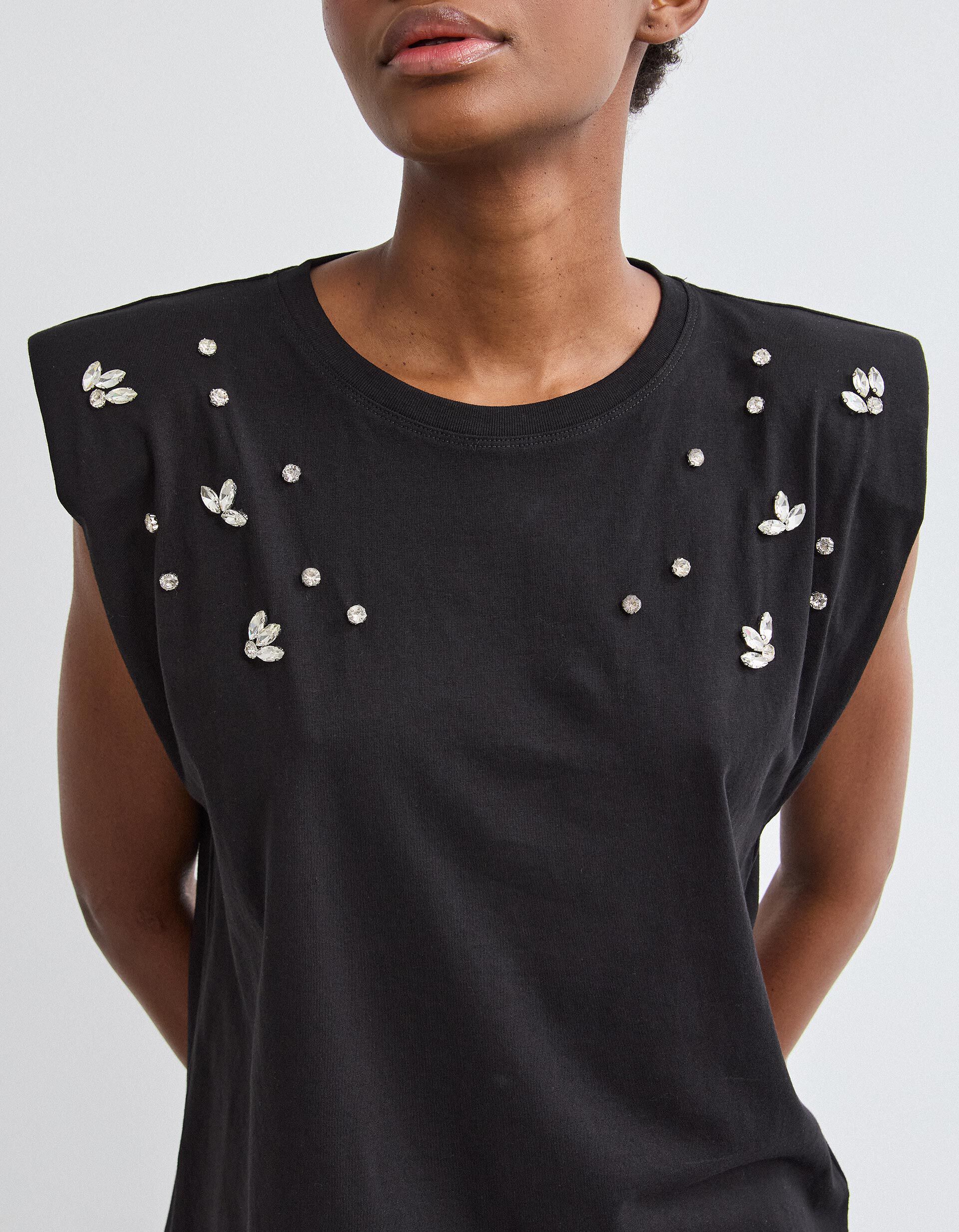 Comprar Online T-shirt Ombreiras, Mulher, Preto