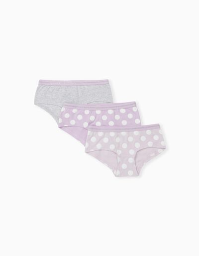 3 Hipster Briefs Pack, Girls, Multicolour