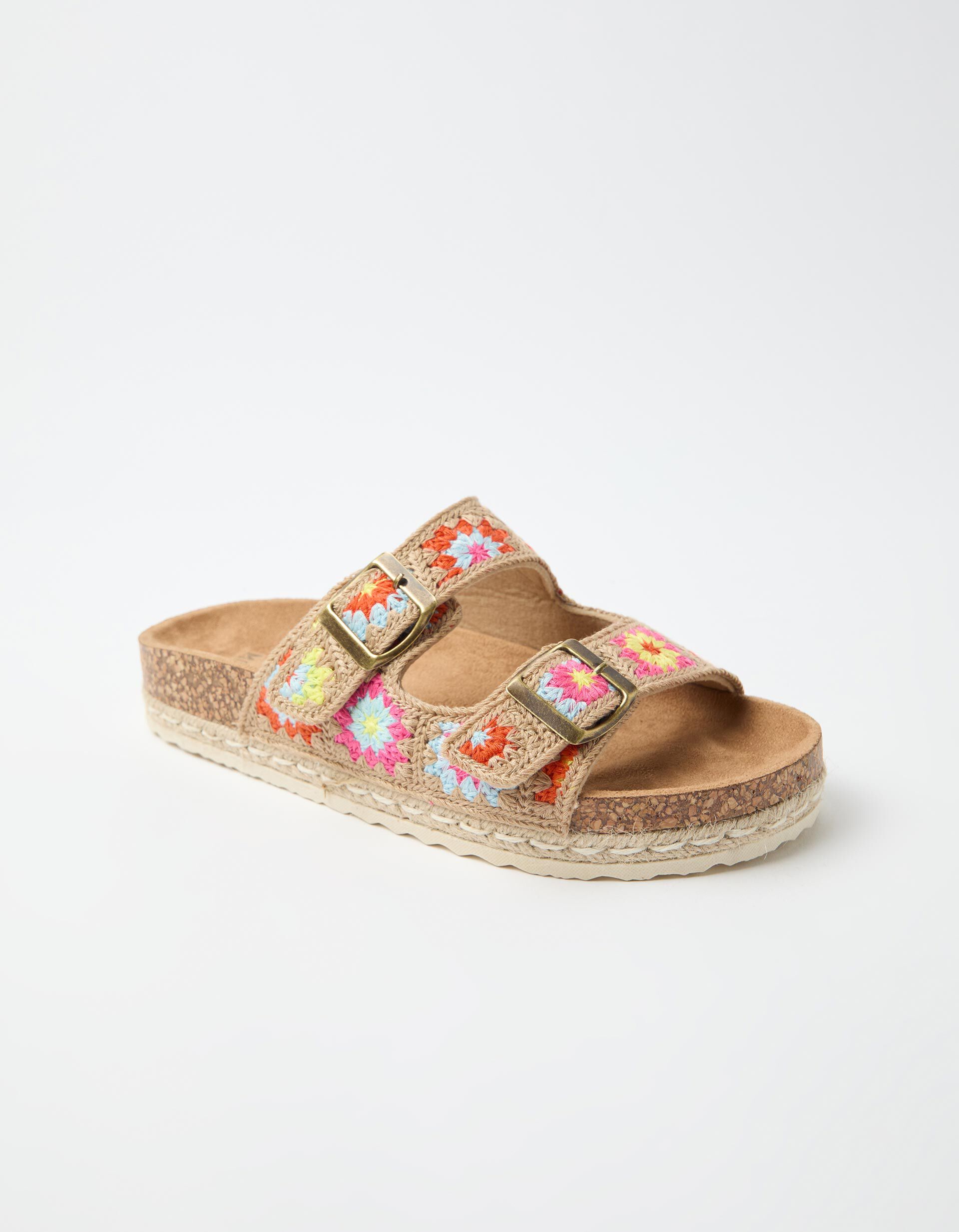 Comprar Online Sand&aacute;lias Crochet, Mulher, Bege