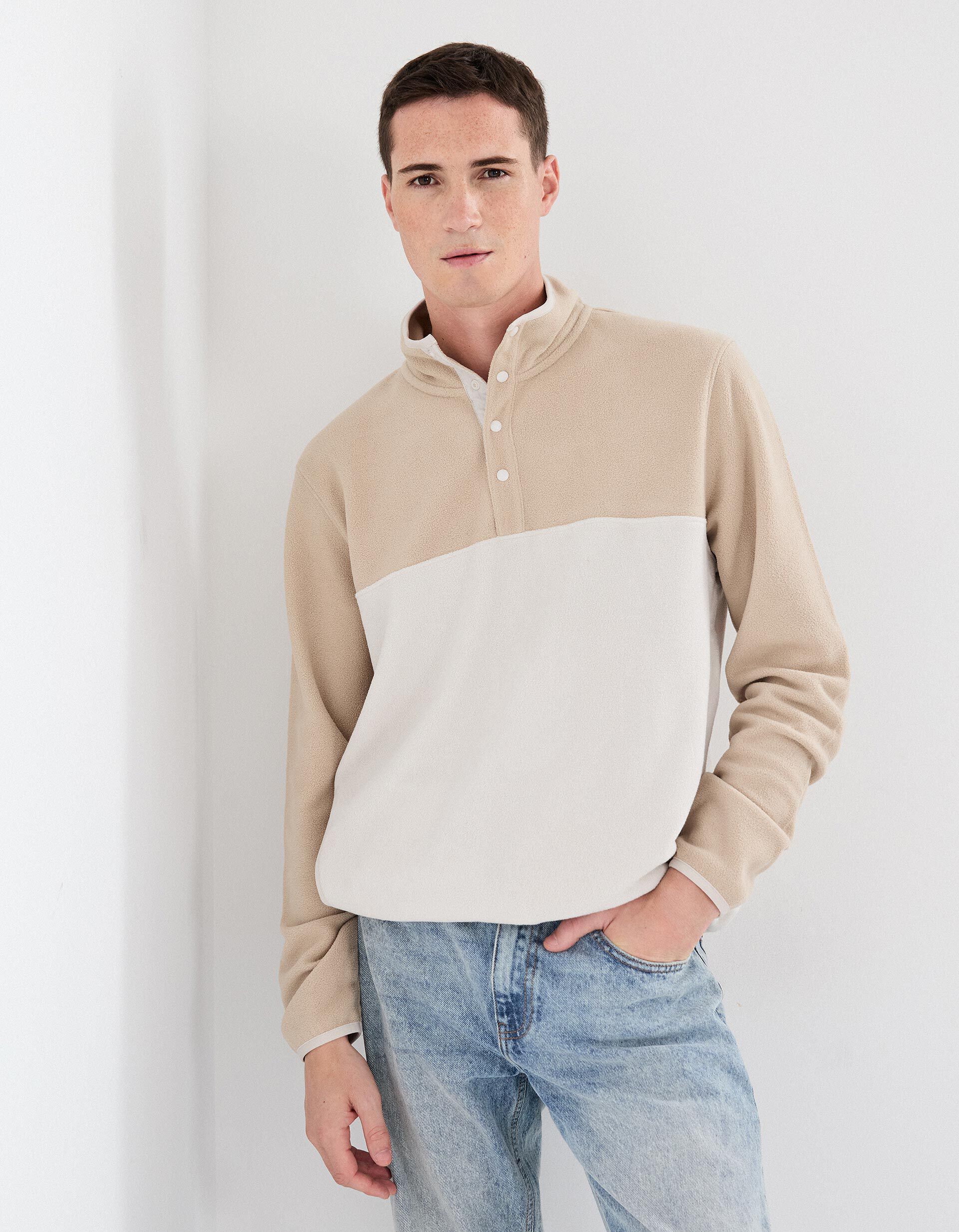 Comprar Online Camisola Polar, Homem, Bege