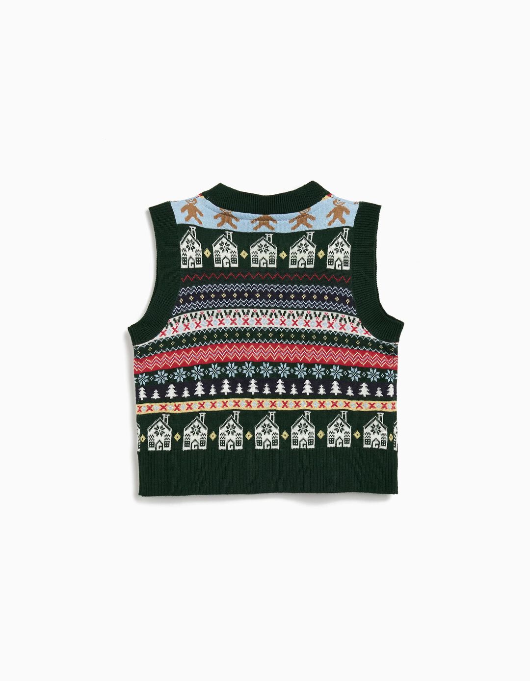 Colete de Malha, Menina, Verde Escuro