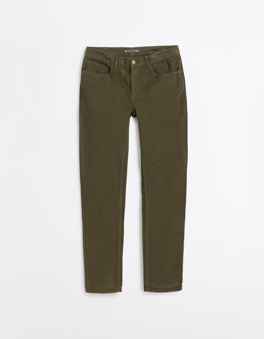 Cal&ccedil;as De Bombazina Slim-Fit, Homem, Verde Escuro
