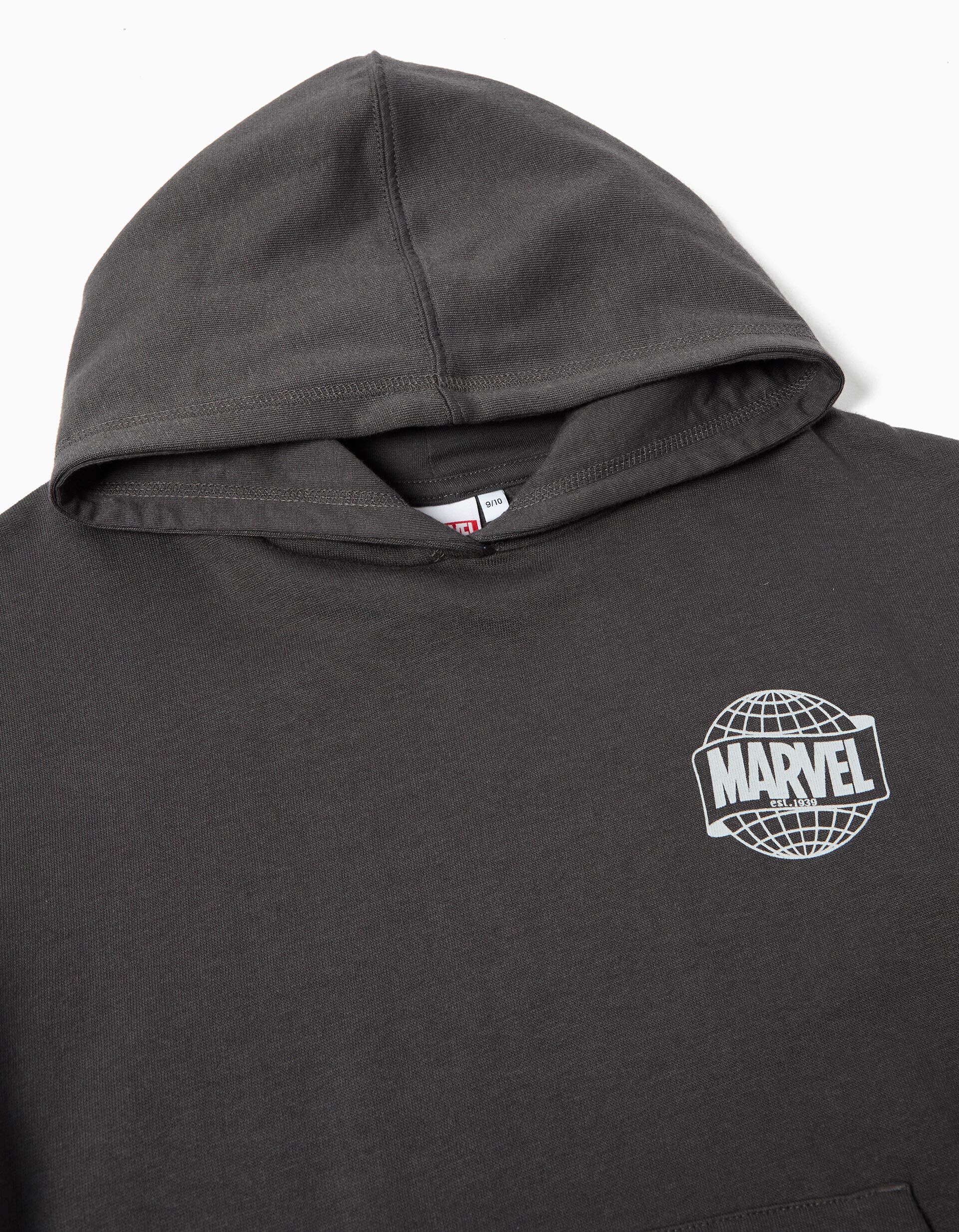 Comprar Online Sweatshirt de Felpa Capuz 'Marvel' &copy;Disney, Menino, Cinzento Escuro