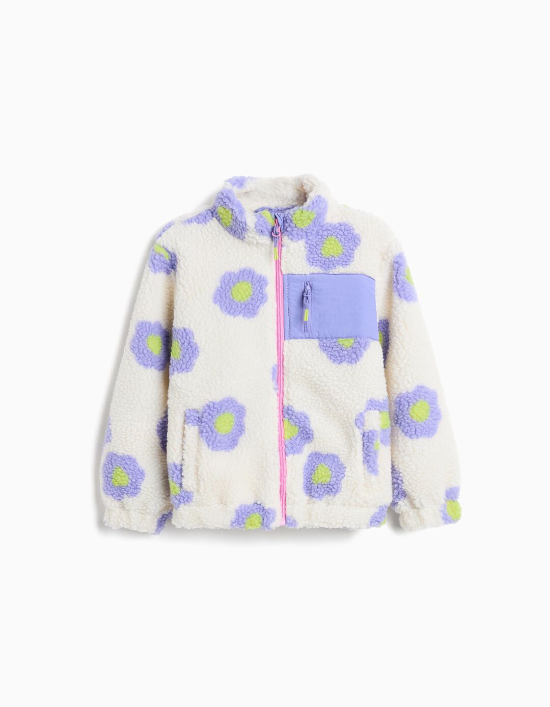 Casaco de Sherpa, Menina, Branco