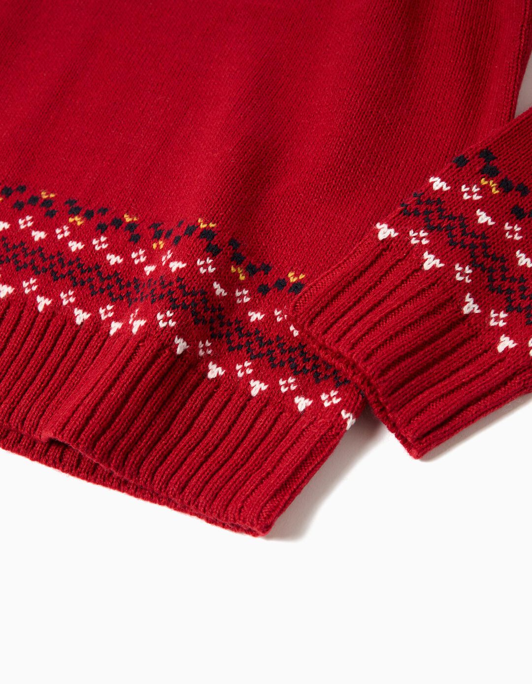 Camisola de Malha, Menino, Vermelho Escuro 
