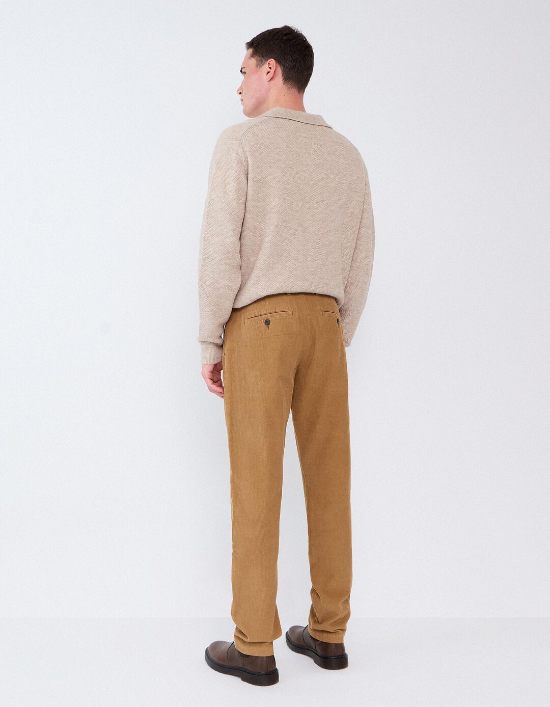 Cal&ccedil;as Chino Slim-Fit, Homem, Castanho Claro