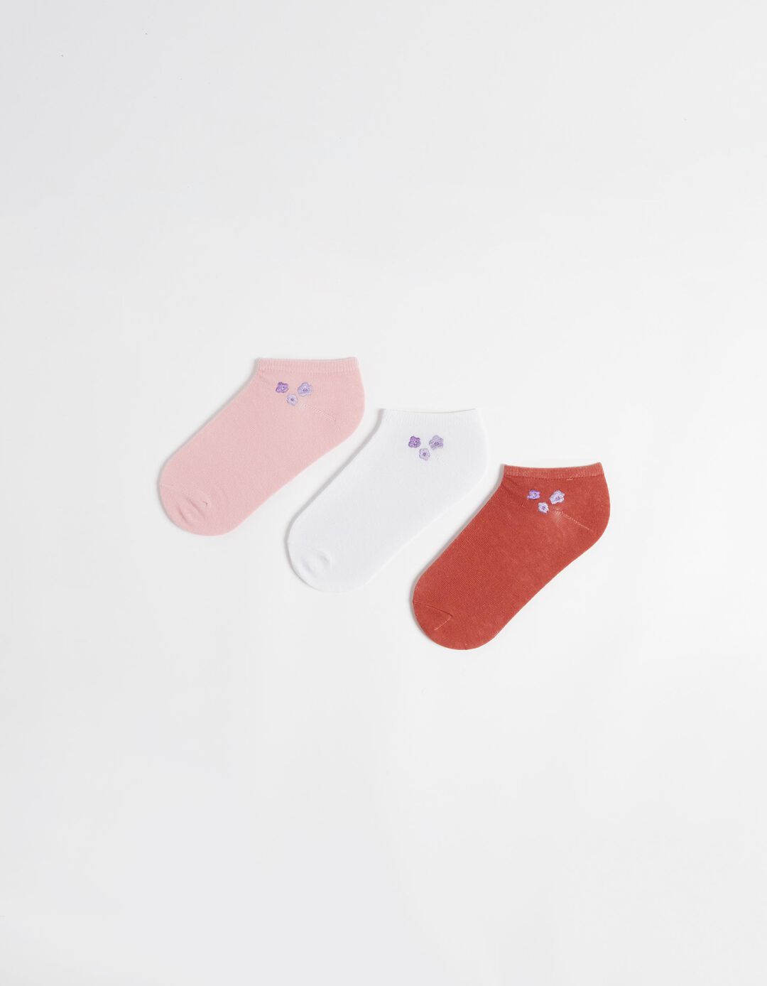 3 Pairs of Invisible Socks Pack, Women, Multicolour