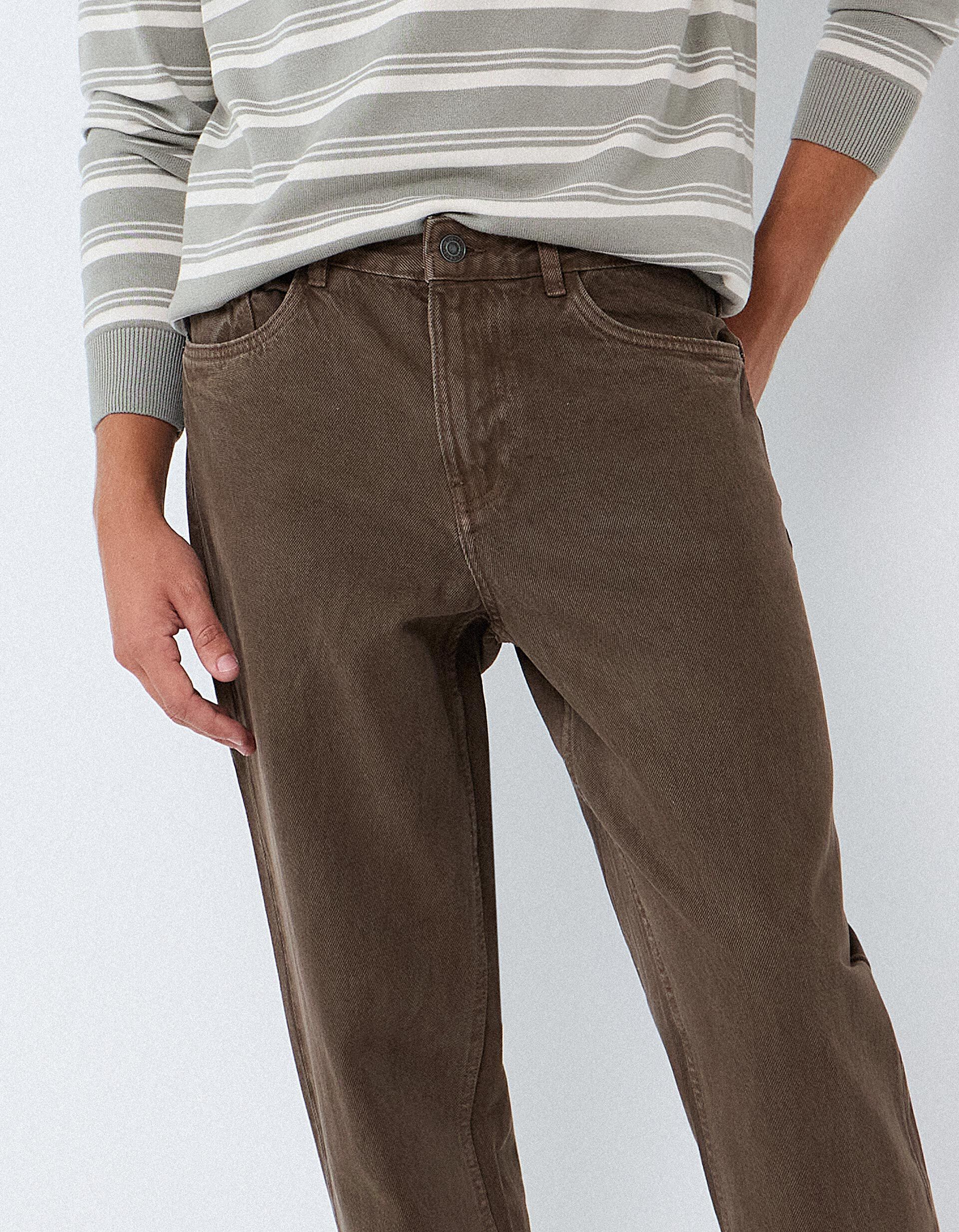 Comprar Online Cal&ccedil;as de Ganga Relaxed Fit, Homem, Castanho Escuro