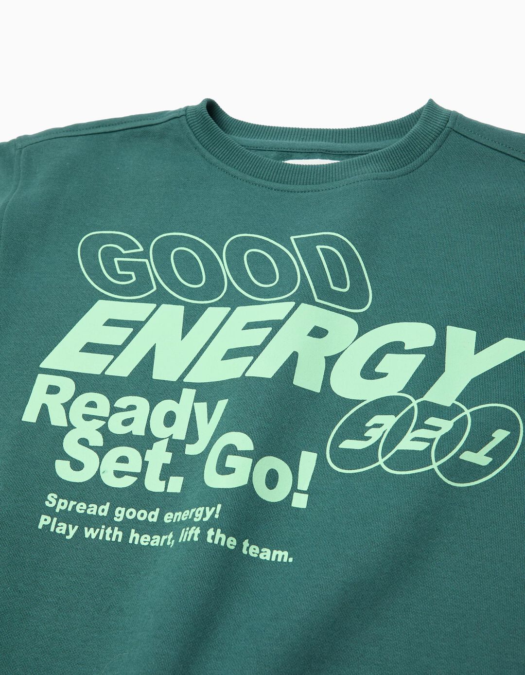 Sweatshirt de Felpa, Menino, Verde Escuro